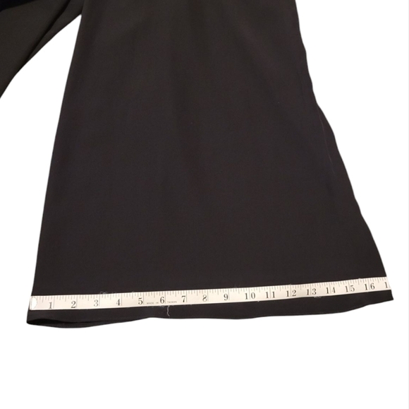 Michael Kors Collection Women’s Silk Jumpsuit Ruffle V-Neck Flutter Sleeve Black - Picture 15 of 16